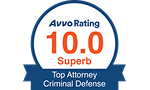 Avvo Rating 10 Criminal Defense Top Attorney